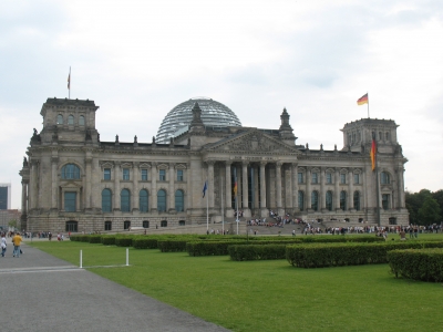 Blick auf das Berliner Reichstagsgebäude