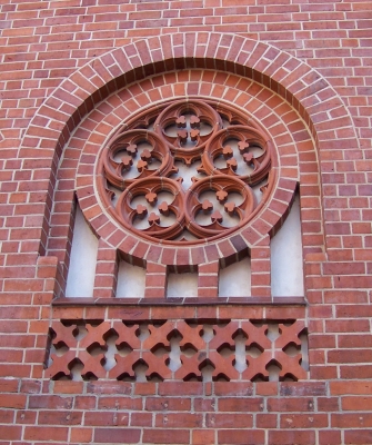 Detail einer Klinkerfassade