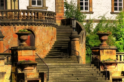 Treppenaufgang vom Schloss
