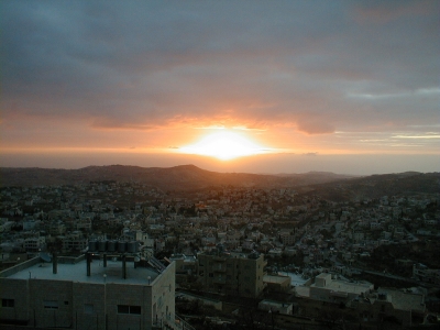 Sonnenaufgang über Bethlehem, Palästina