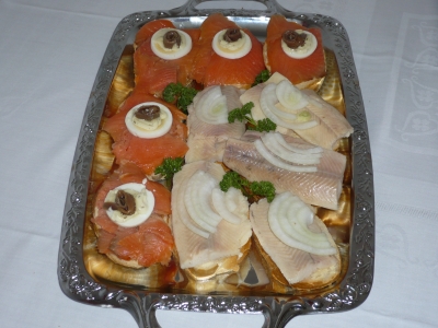 Lachs u. Fischplatte