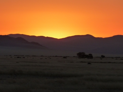 Abend in der Namib-Wüste