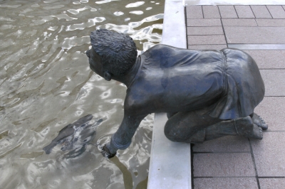 Statue am Springbrunnen!