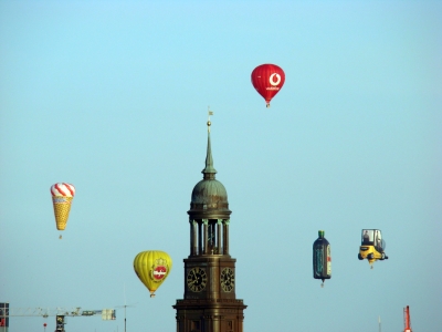 Ballons über Hamburg