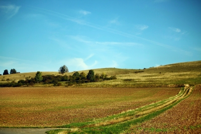 Felder und Hügel