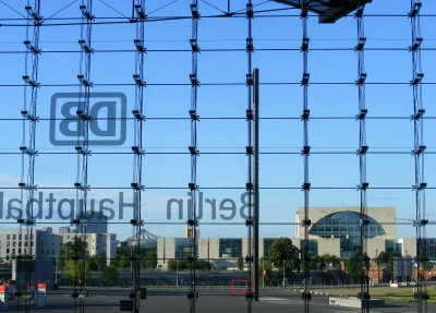 Blick aus dem Berliner Hauptbahnhof