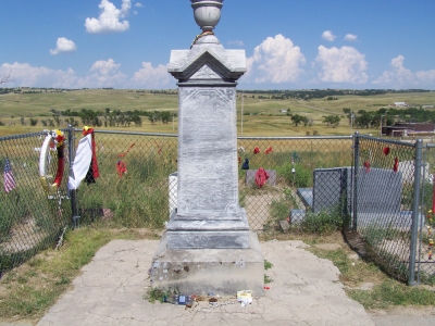 Indianischer Friedhof Wounded Knee in South Dakota