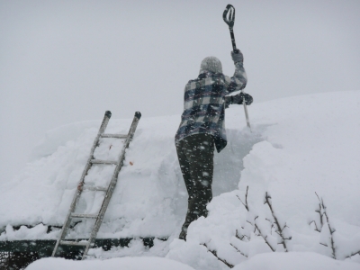 Viel Arbeit mit Schnee in Ruhpolding