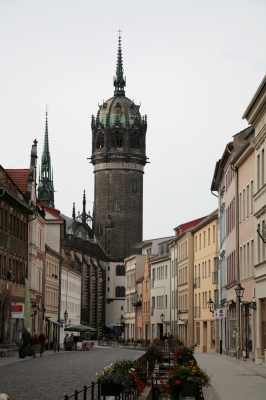 Wittenberg Blick zum Schloss
