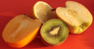 Apfel, Kaki, Kiwi + Zitrone