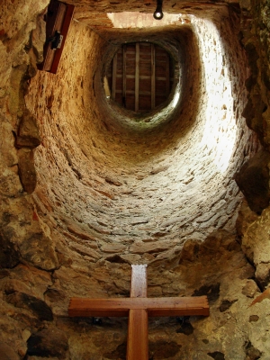 Kirchturm der Cyprianus-Kapellenruine