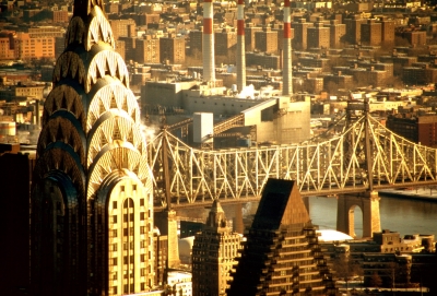 New York Chrysler-Building mit Queensborough Bridge