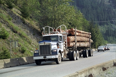 Holztransporter in Kanada - (Logtruck)