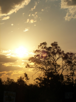 Australischer Sonnenuntergang