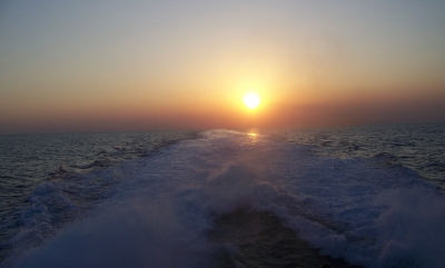 Sonnenuntergang auf dem Meer