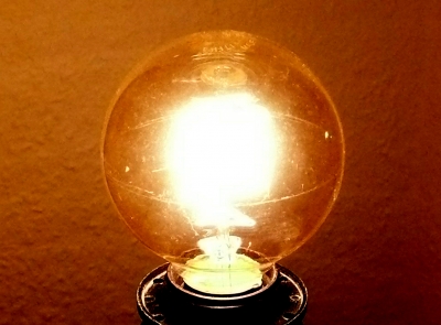 Lampe mit Glaskuppel
