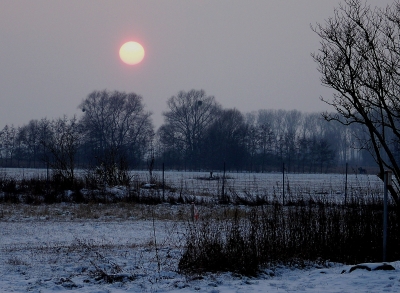 Winterlicher Sonnenuntergang
