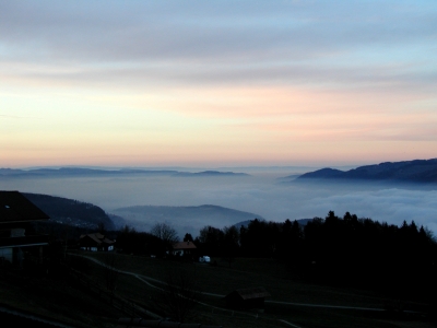 Sonnenuntergang über dem Nebelmeer