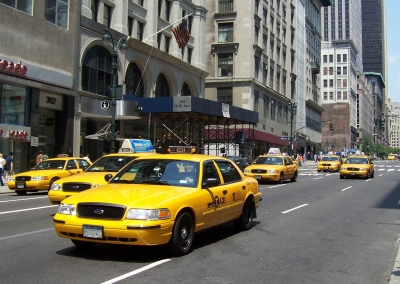 Taxikolonne in Manhattan