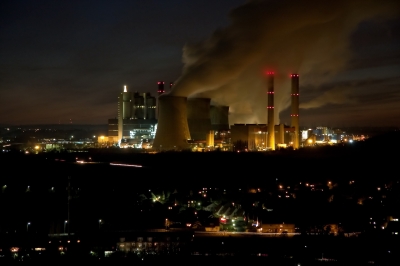 Kraftwerk Weißweiler bei Nacht
