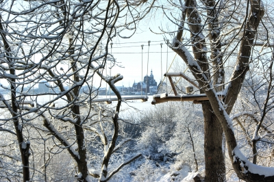 Kletterpark im Winter