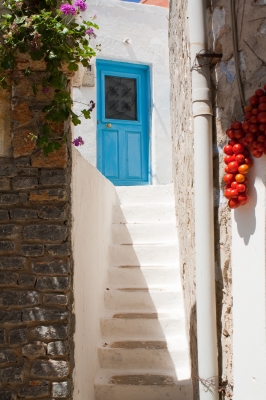 Typisches griechisches "weiß-blau"