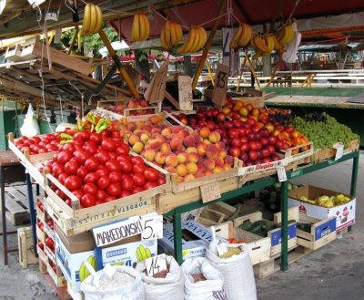 Istrien, Obst- und Gemüsemarkt in Pula