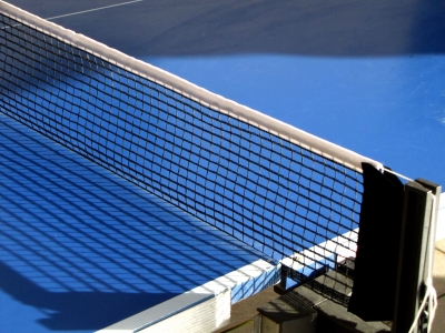 Tischtennis-Platte mit Netz