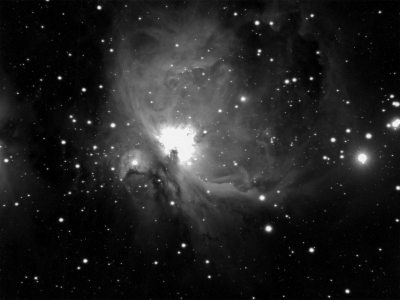 Orionnebel schwarz/weiß