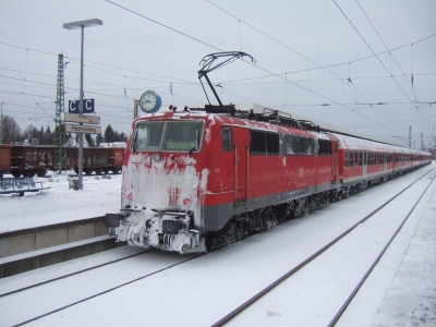 Bahnfahren im Winter