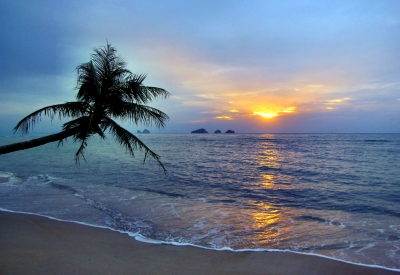 Sonnenuntergang am Strand von Koh Samui