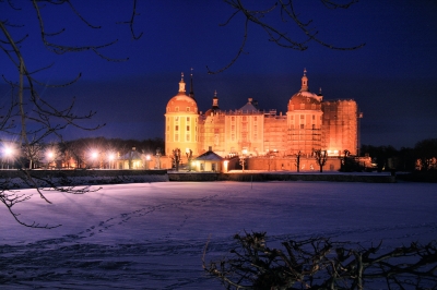 Januarabend an Schloss Moritzburg