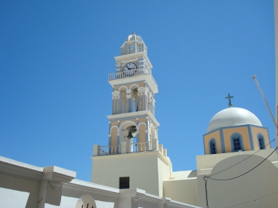Kirchturm auf Santorin