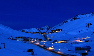 Winternacht in Kühtai im Sellraintal