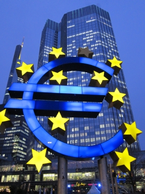 Europäische Zentralbank am Abend