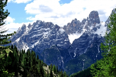 Bergmassiv in den Dolomiten