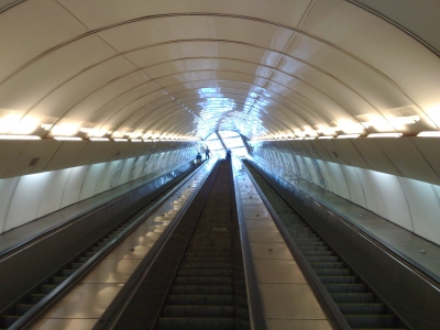 Rolltreppe in Prager U-Bahn