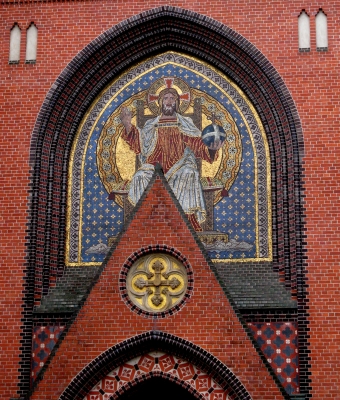 Berlin-Wilmersdorf, Christusmosaik über Portal der Auenkirche