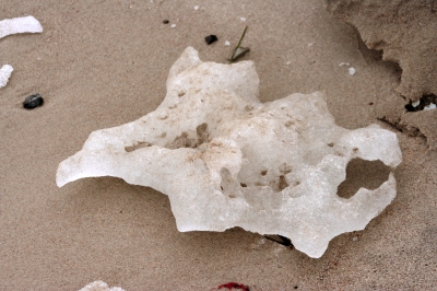 Schnee am Strand