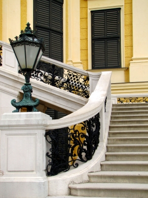 Wien-Schönbrunn, Schlosstreppe Parkseite