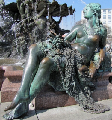 Neptunbrunnen (allegorische Figur "Der Rhein")