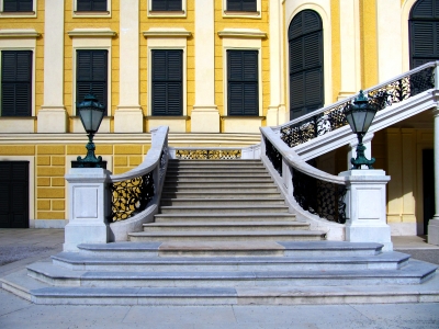 Wien - Schönbrunn, Parkseite Aufgang