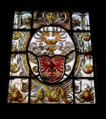 Burg Altena an der Lenne, Wappen im Bleifenster