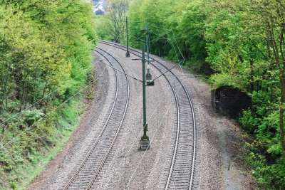Eisenbahnlinie durch den Kohlwald