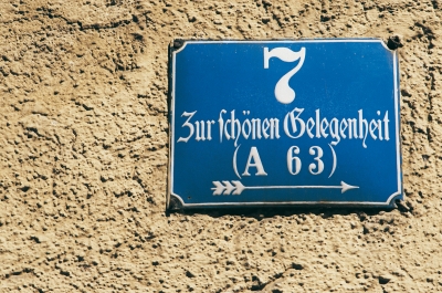 Straßenschild in Regensburg