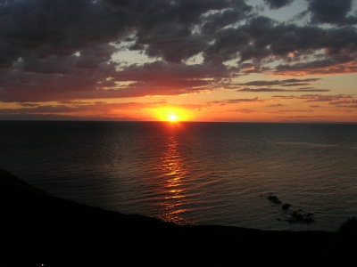 Sonnenuntergang mit Wolken