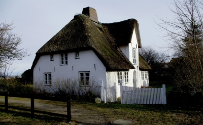 Amrum - ein typisches Haus in Nebel