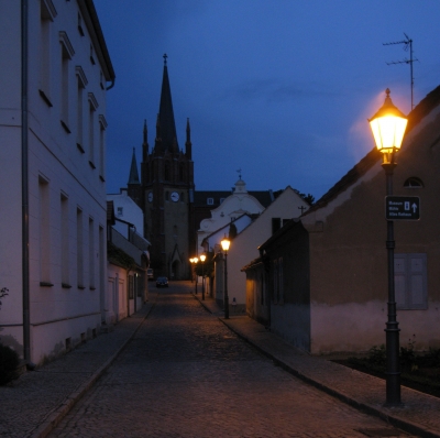 Nachts in der Altstadt von Werder