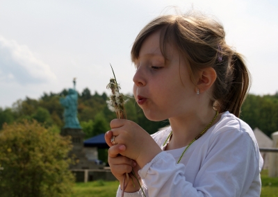 Kinder lieben Pusteblumen