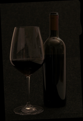 Weinflasche und Glas 1
